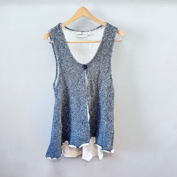 Goddess Gear S Natural‎ & Organic Fiber Button-Up Knit Vest - Picture 1 of 5